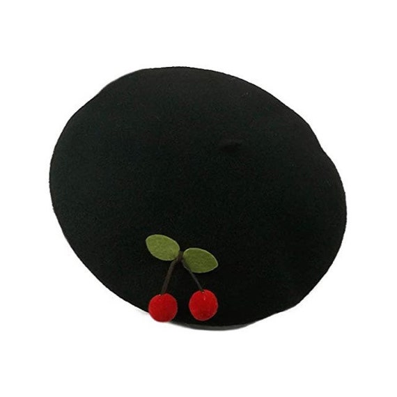 Cherry Beret Hat Basque Beret Hat 