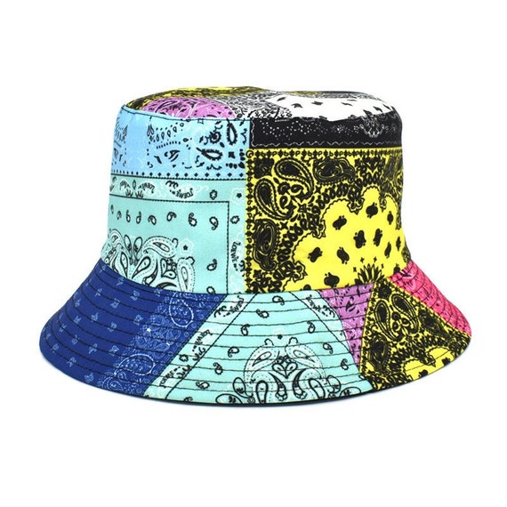 Multicoloured Bandana Bucket Hat 