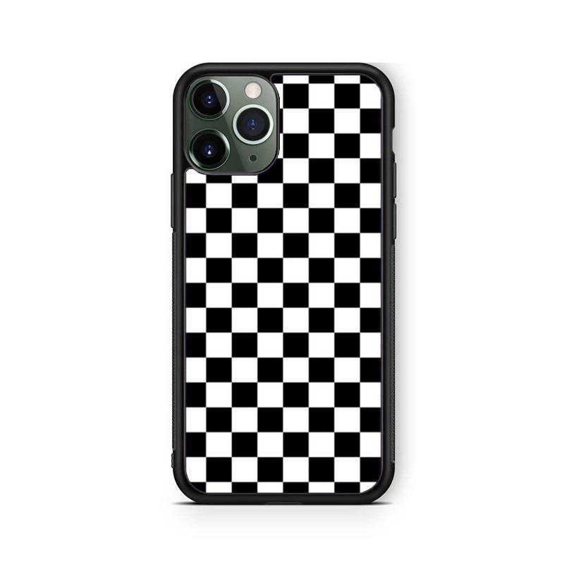 Checkered - White and Linen iPhone Case by CheckeredAndDiamonds