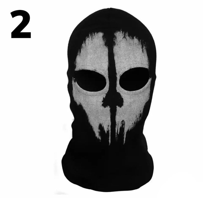 Ghost Skeleton 3 Hole Ski Mask Knitted Baclava Snood | Etsy UK