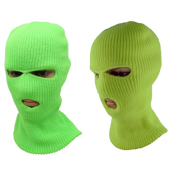 Masque de ski 3 trous Cagoule tricotée Snood Chapeau de laine