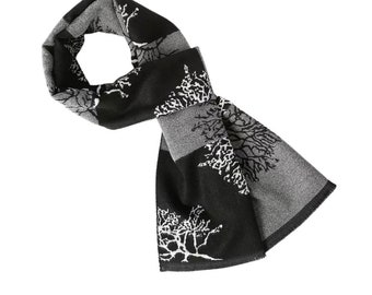 Gothic Tree Neck Scarf | Warm | Knitted | Forest | Pashmina | Neckerchief | Gothic Gifts