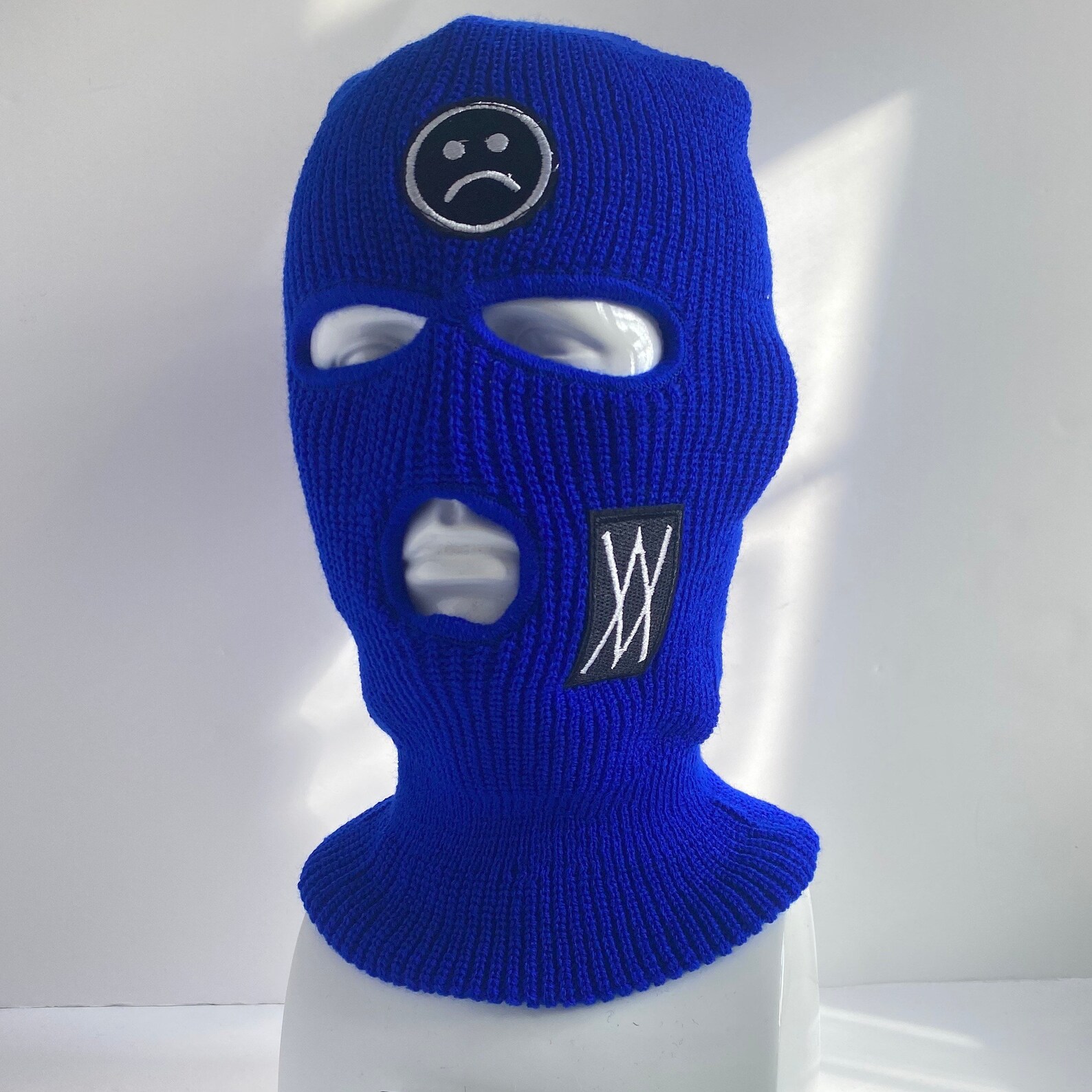 Embroidered 3 Hole Ski Mask Knitted Balaclava Snood Etsy