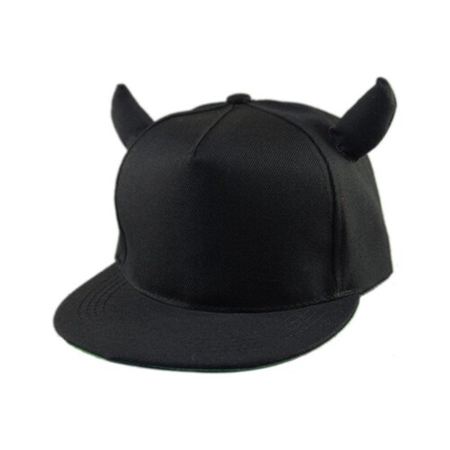 Devil Horns Snapback Cap With 