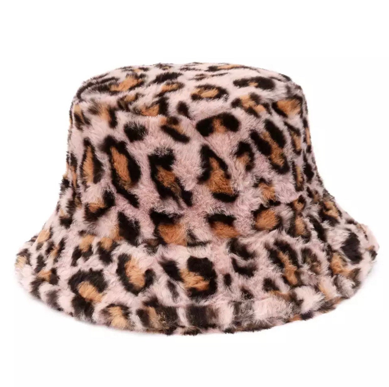 Leopard Cheetah Print Faux Fur Bucket 