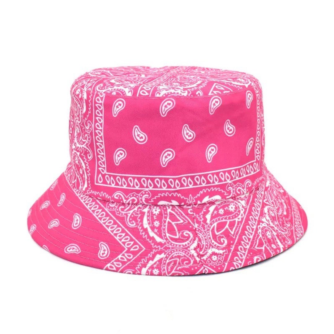 Bandana Bucket Hat Paisley Print All Over Print Etsy