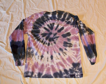Long Sleeve Tie Dye T Shirt Unisex Womens Mens Medium M