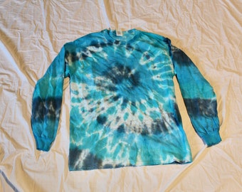 Long Sleeve Tie Dye T Shirt Unisex Womens Mens Medium M