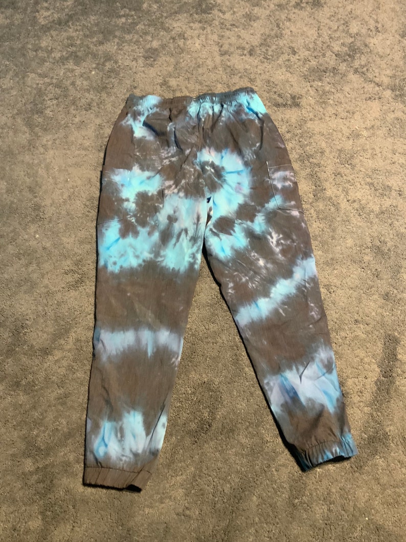 Medium Women\u2019s tie Dye Jogger Scrub Pants Blue /& Navy Blue