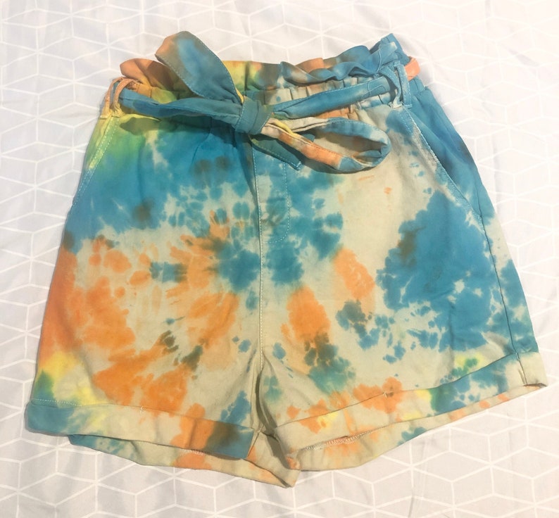 Tie Dye Paperbag High 5 popular Womens Waisted Medium OFFer Shorts