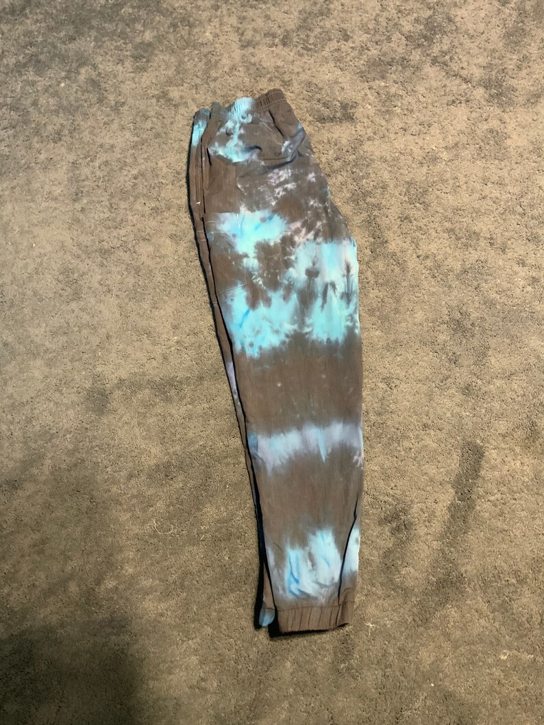 Medium Women\u2019s tie Dye Jogger Scrub Pants Blue /& Navy Blue