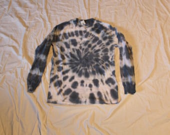 Camiseta de manga comprida Tie Dye unissex feminina masculina pequena S