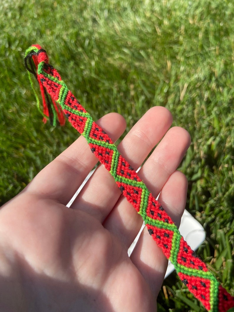 Watermelon Friendship Bracelet Etsy