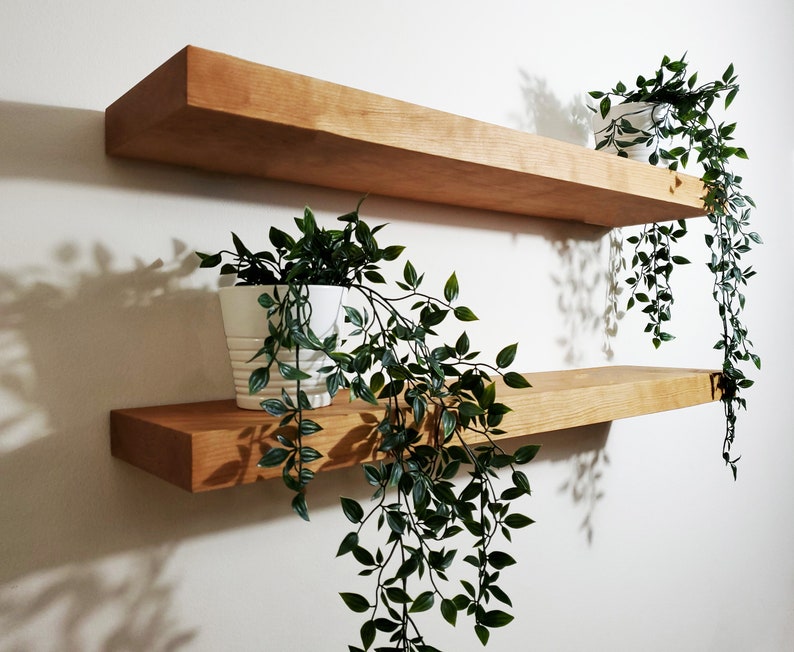 Floating Cherry Shelf Handmade Shelf Kitchen Shelves Living Etsy
