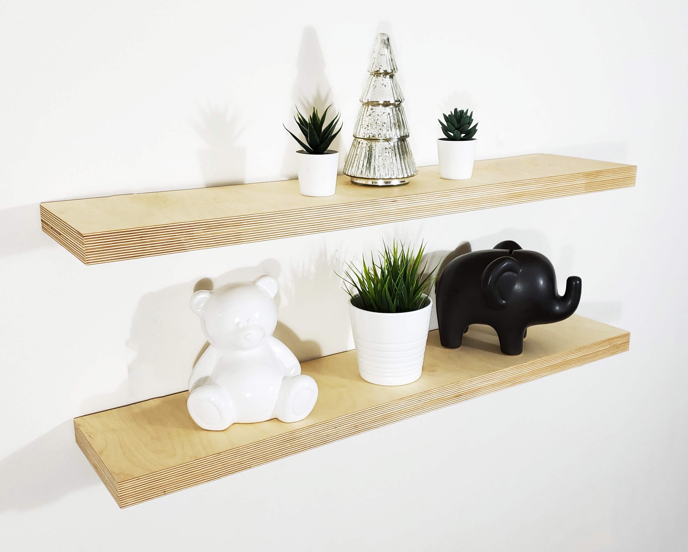 Floating Birch Plywood Shelf Livingroom Shelf Kitchen Shelf Etsy