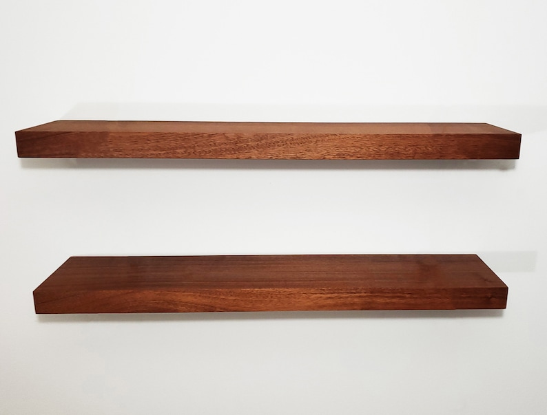 Floating Mahogany Shelf Handmade Shelf Kitchen Shelves Etsy
