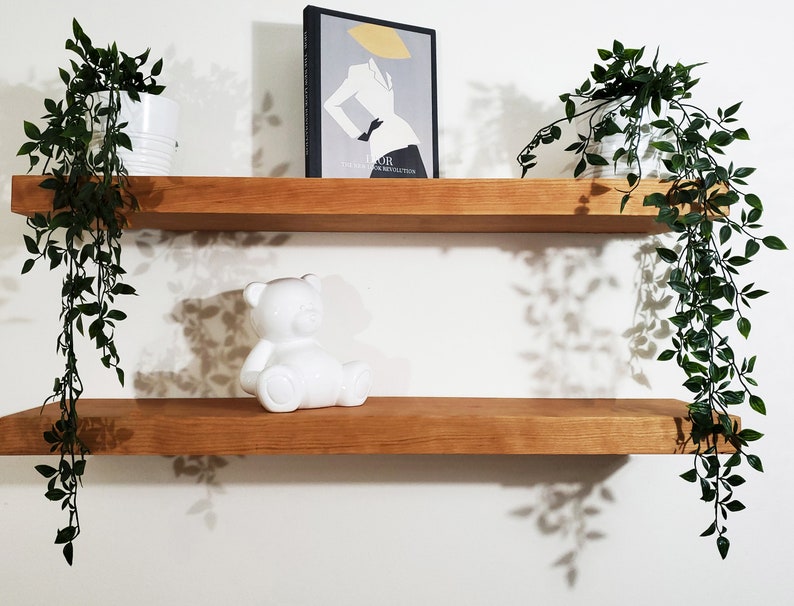 Floating Cherry Shelf Handmade Shelf Kitchen Shelves Living Etsy