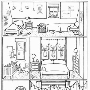 full house adult coloring sheet instant download etsy denmark
