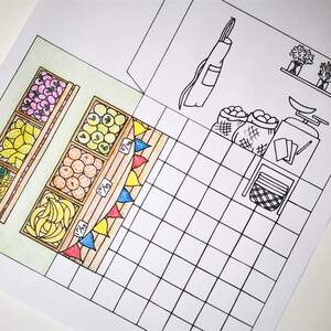 Paper Pop-up Grocers / Grocery Store Dolls House - Printable - Color ...