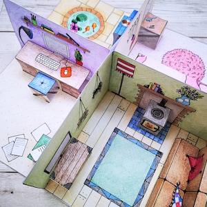 Paper doll house printable