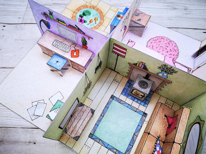 Paper doll house printable