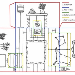 Doll house living room - assembly instructions