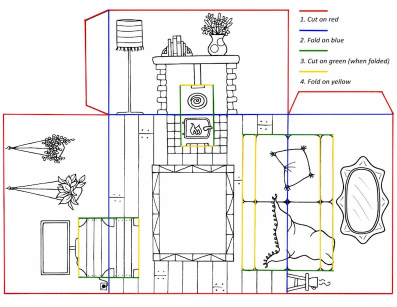 Doll house living room - assembly instructions