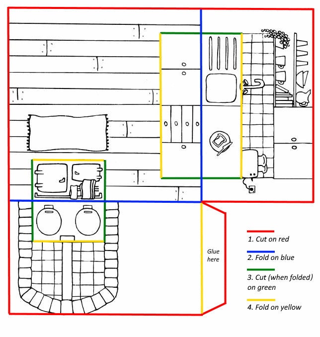 Blank Printable Templates Mini Dolls House Rooms - Etsy
