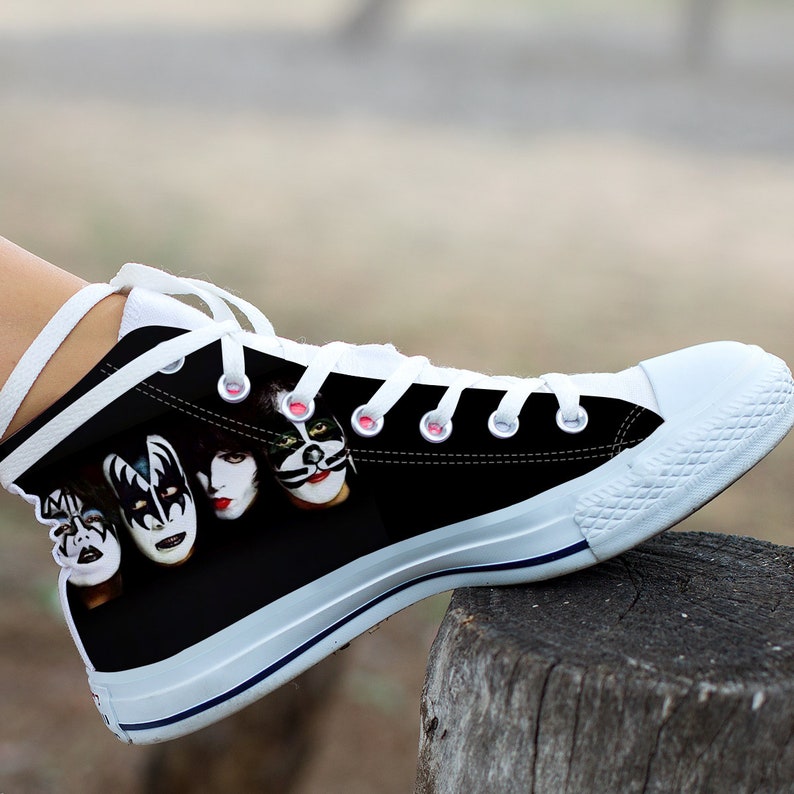 Kiss Band Hi Tops Kiss Band custom High Top Custom Shoes Hi Etsy