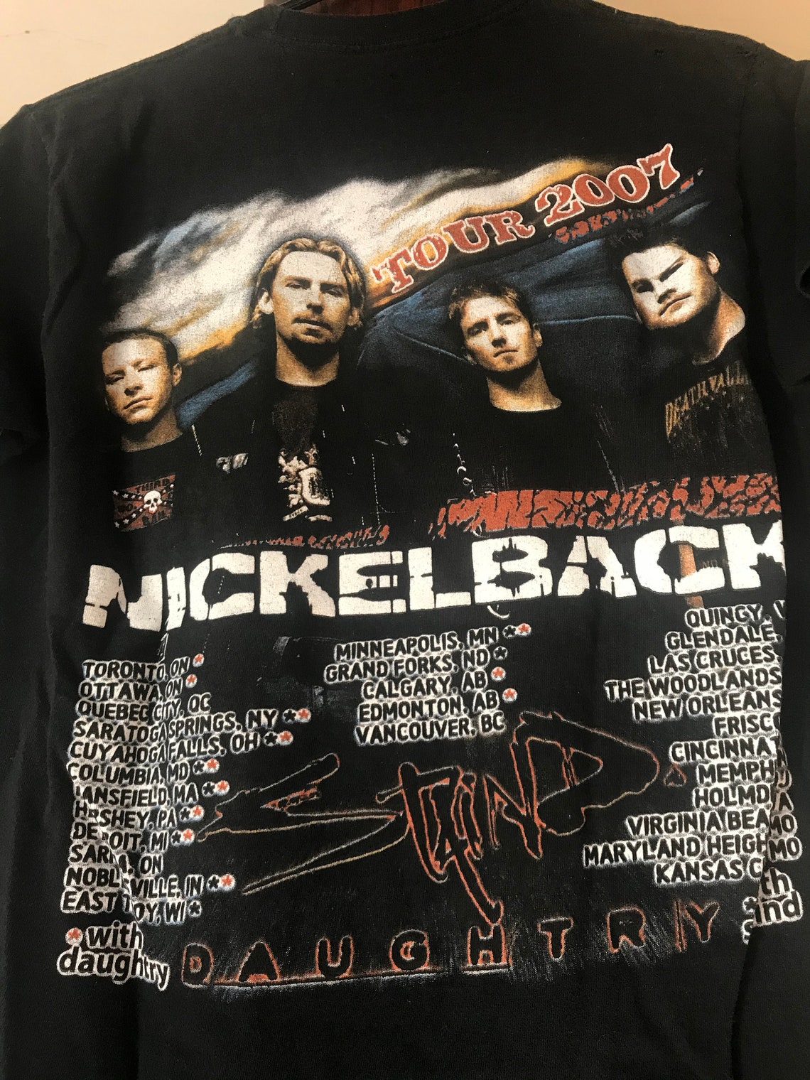 RARE Nickelback Tour shirt 2007 concert shirt Daughtry | Etsy