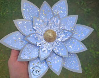 SUPER Verkauf Vorlage Papierblume SVG | Papierblumen Hintergrund | Blumen Schattenbox | Kinderzimmer Dekor | Papierblumen Wanddekor | Event Dekor