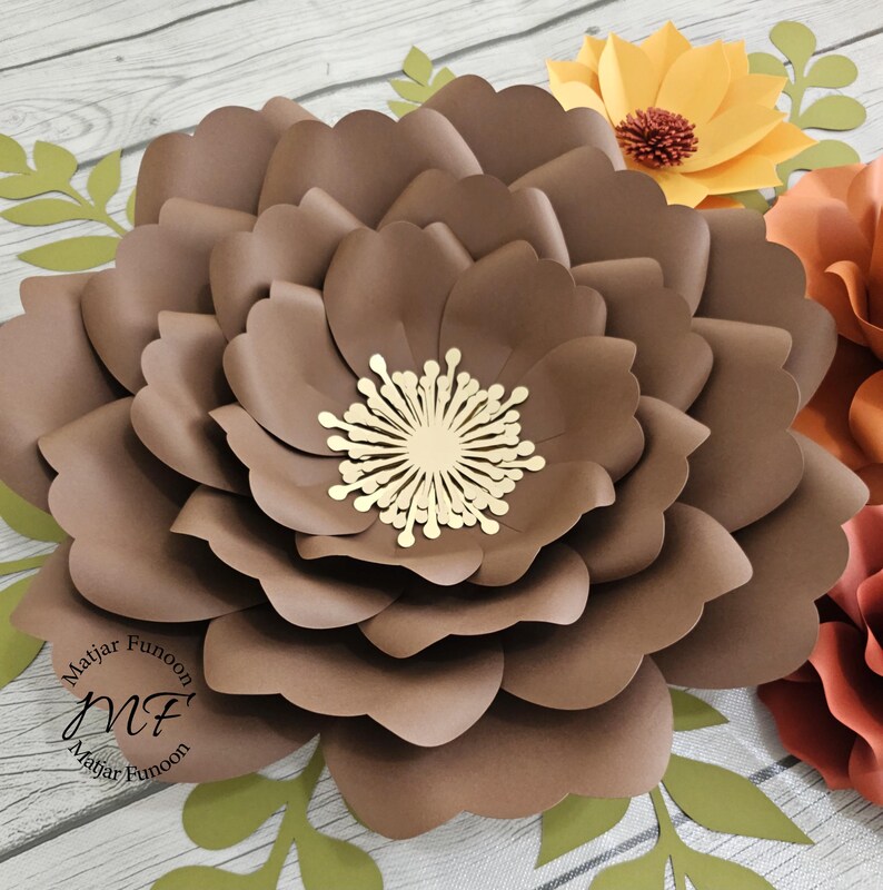 SUPER Sale Fall Paper Flowers Set Wall Decor Fallinspired Floral Wall