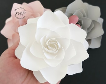 SUPER Sale Gardenia Mini Vorlage Papierblume SVG | Blumen Schattenbox | Papierblumen Event Dekor | Papierblumen Kinderzimmer Wand Dekor