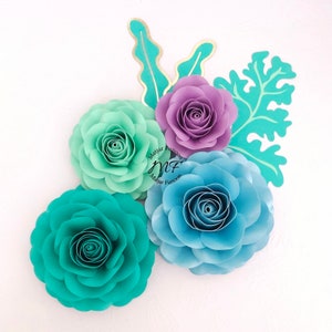 SUPER Sale Rose Mini Szablon Papierowy Kwiat SVG | Floral Shadow Box | Dekoracja pokoju dziecięcego | Dekoracja wydarzeń z papierowymi kwiatami | Dekoracja ścienna z papierowymi kwiatami