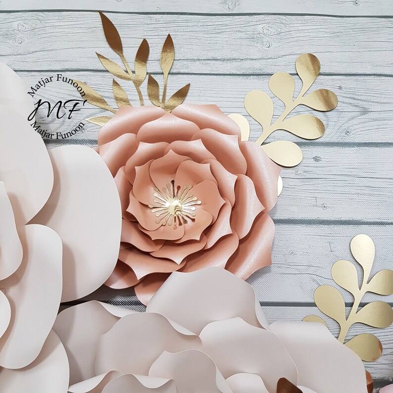 USA Shipping Paper Flowers DIY Kit Rose Gold Paper Flowers Etsy