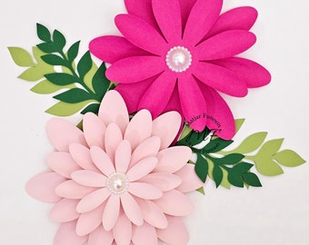 SUPER Verkauf Mini Vorlage Papierblume SVG | Blumen Schattenbox | Kinderzimmer Dekor | Papierblumen Event Dekor | Papierblumen-Wand-Dekor