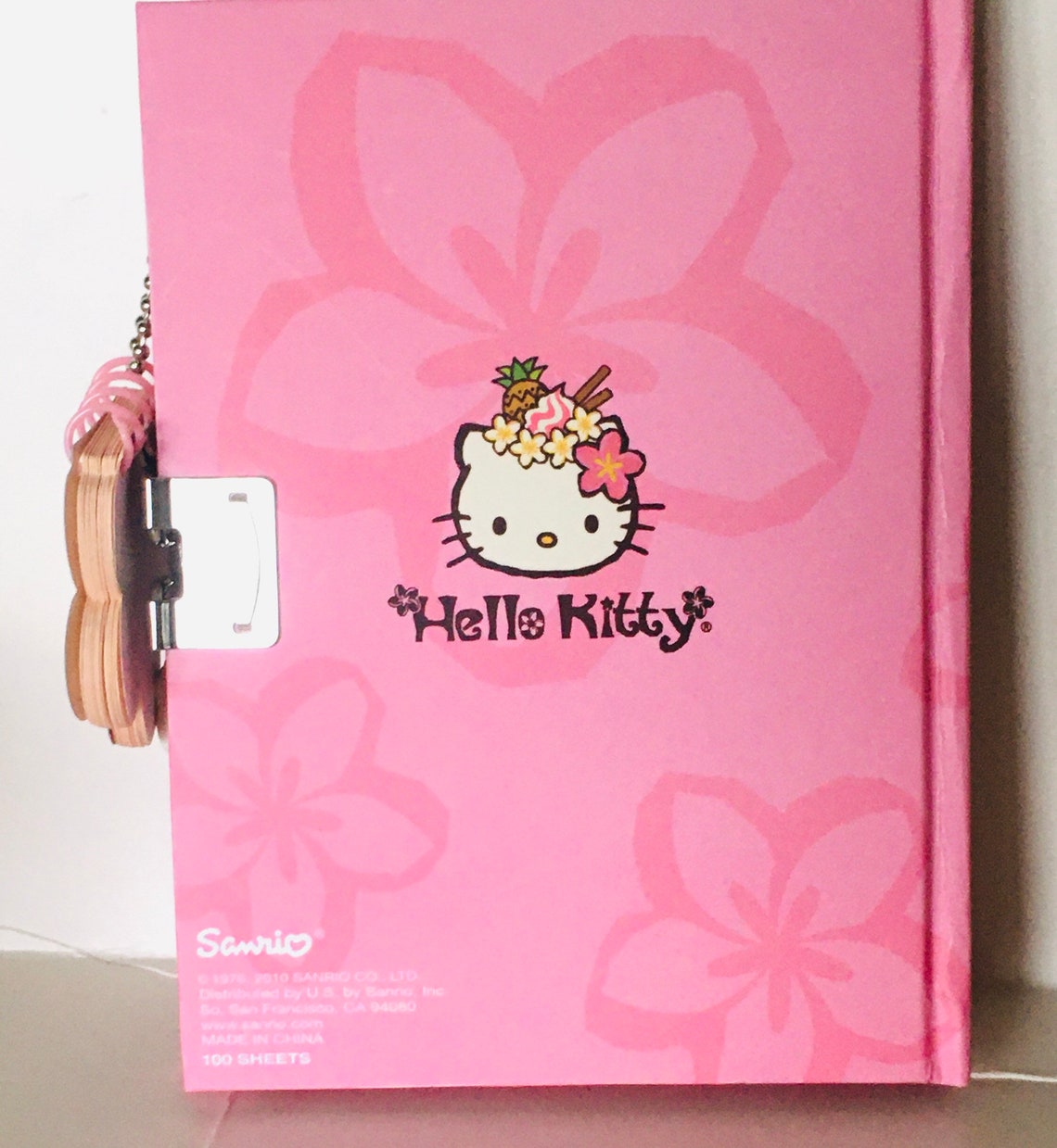 Hello Kitty Pink Diary Journal Book With Lock & Key New Gift Etsy