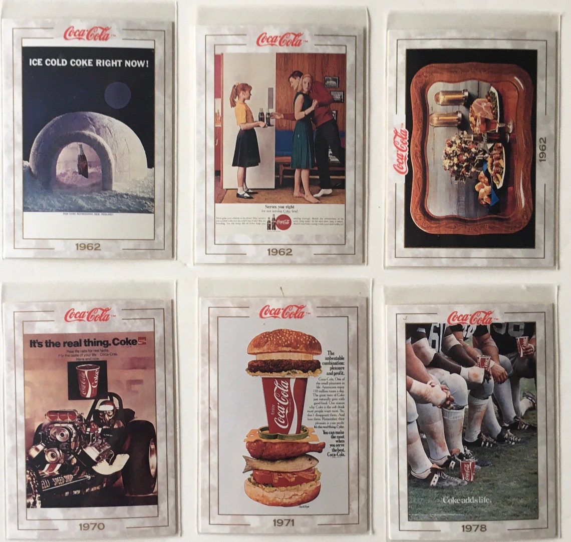 Coca Cola Trading Cards Gift Idea Collectibles 1993 Art Free Etsy