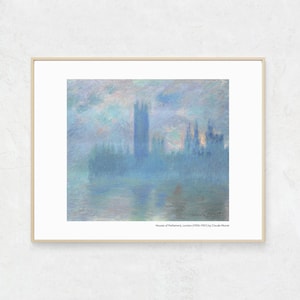 Houses of Parliament, London by Claude Monet. Original from the Art Institute of Chicago Digital Download Printable Art