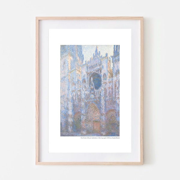 The Portal of Rouen Cathedral in Morning Light by Claude Monet. Original from the National Gallery of Art Digital Download Printable Art