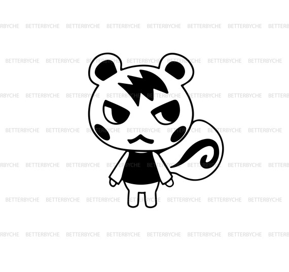 Download Svg Cut Files Animal Crossing Marshal Full Body Digital Copy Etsy