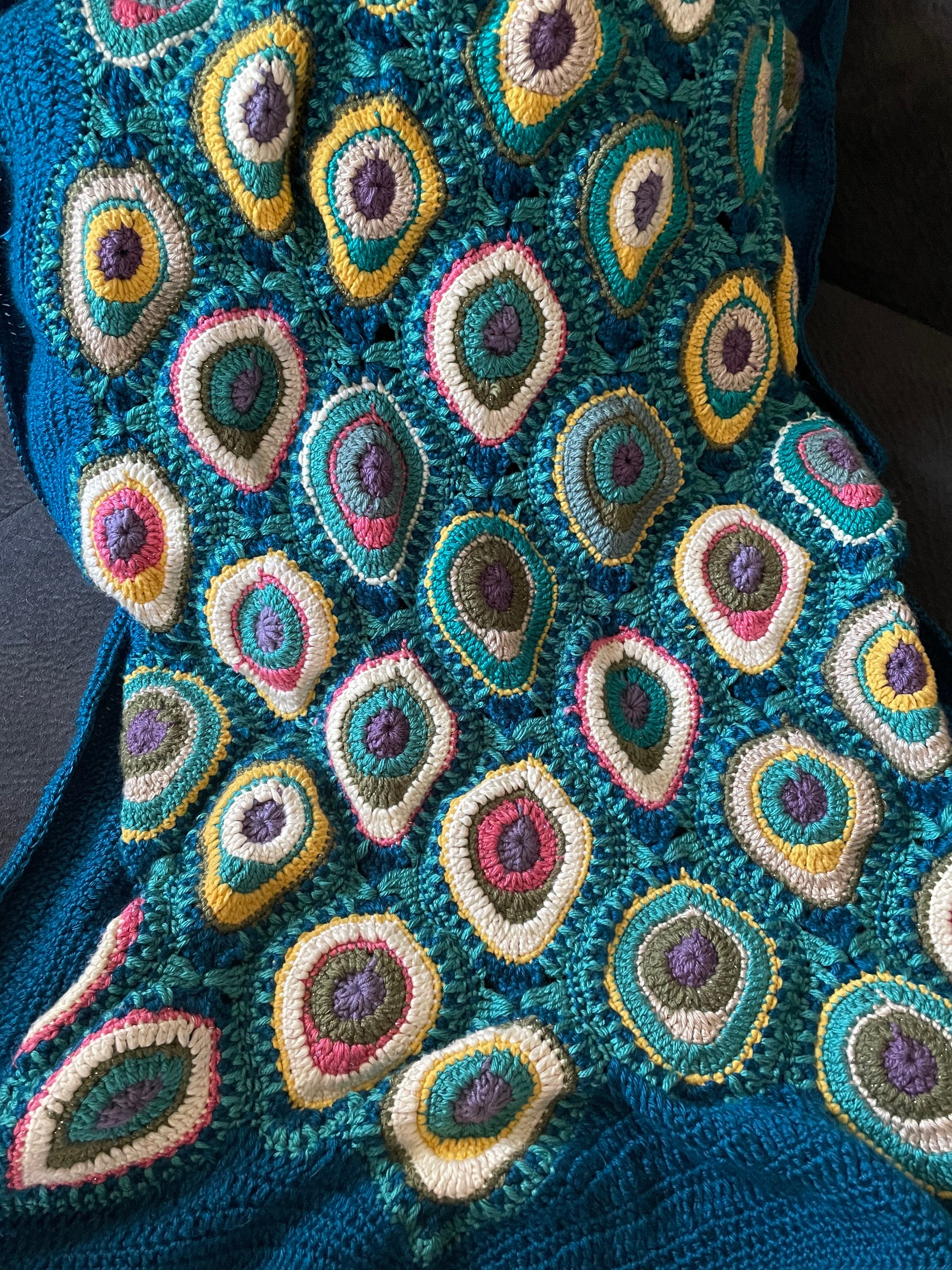 Handmade Peacock Throw Etsy