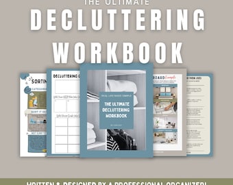 Decluttering Workbook Home Organization Decluttering Guide Clutter Control Workbook Decluttering Tool Home Decluttering Printable Digital