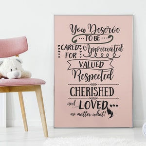 Printable Self-Love Art Wall Love Yourself Art Digital Inspirational Motivational Art Print Self-Care Décor Positive Vibes Affirmation Art