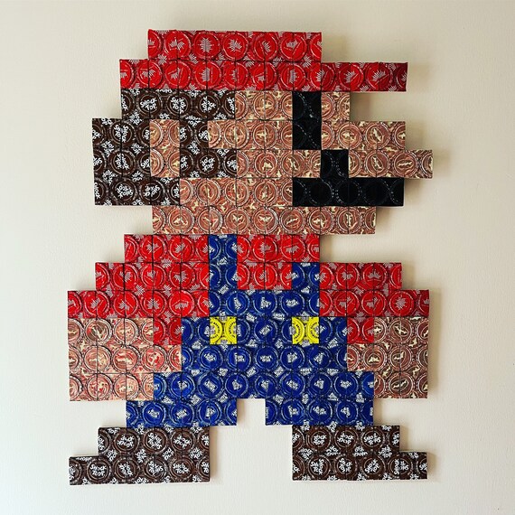 8-Bit Mario Bottle Cap Art