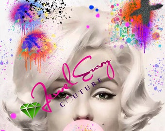 Monroe / Sublimation / Shirt Design / PNG File / Instant Download / Pin Up / Art / Marilyn Monroe/Transparent File