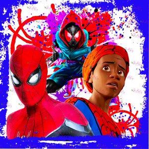 SPIDERMAN / Sublimation / Superhero Download / Shirt Design / SUPERHERO Art / Design / PNG File / Morales / Verse