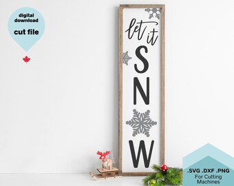Download Let It Snow Svg Vertical Etsy