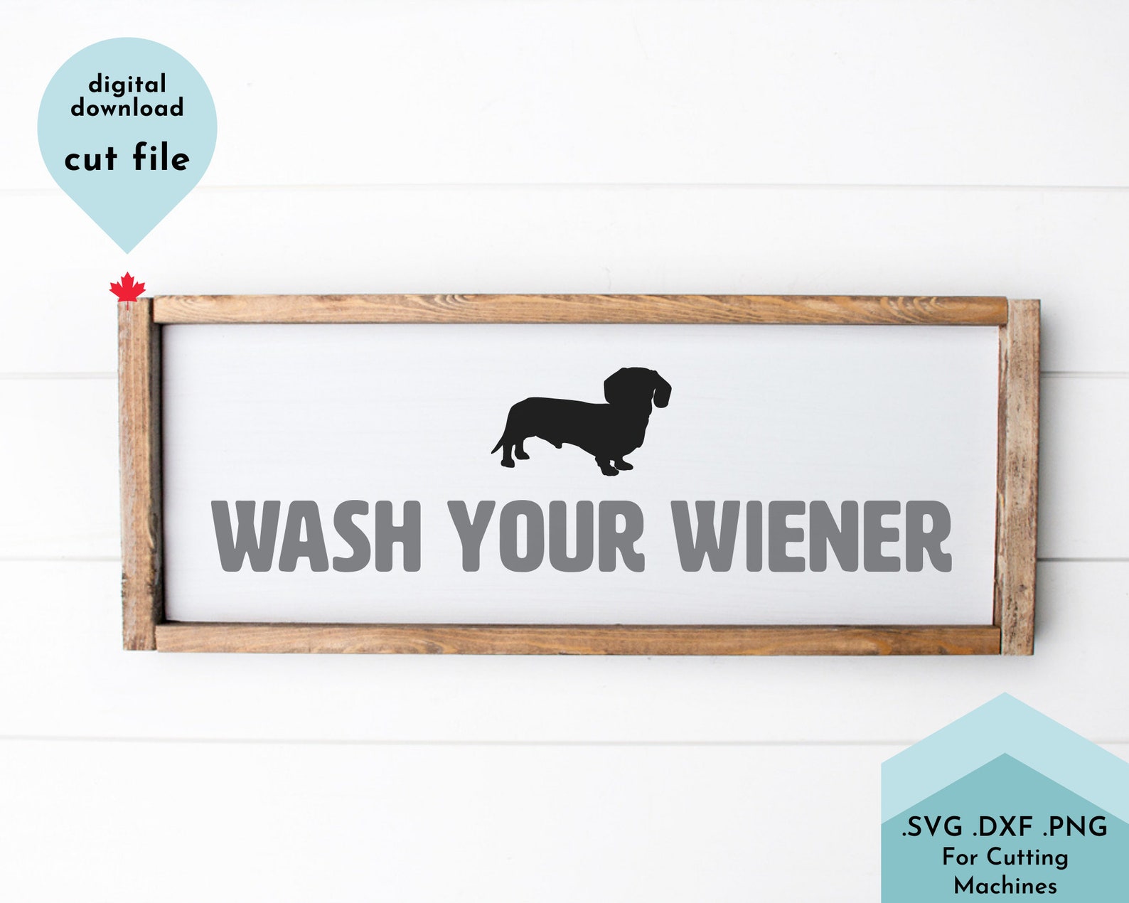 Funny Bathroom Sign Svg Weiner Dog Dachshund Bathroom Quote Etsy