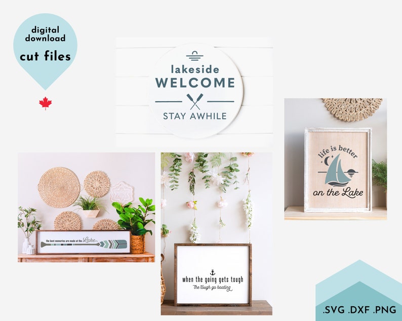 Summer SVG Bundle, Lake Life svg, 13 Lake Inspired Designs | Commercial use | Fishing, Boating, Vacation Cut Files | Hand lettered svg, png image 7